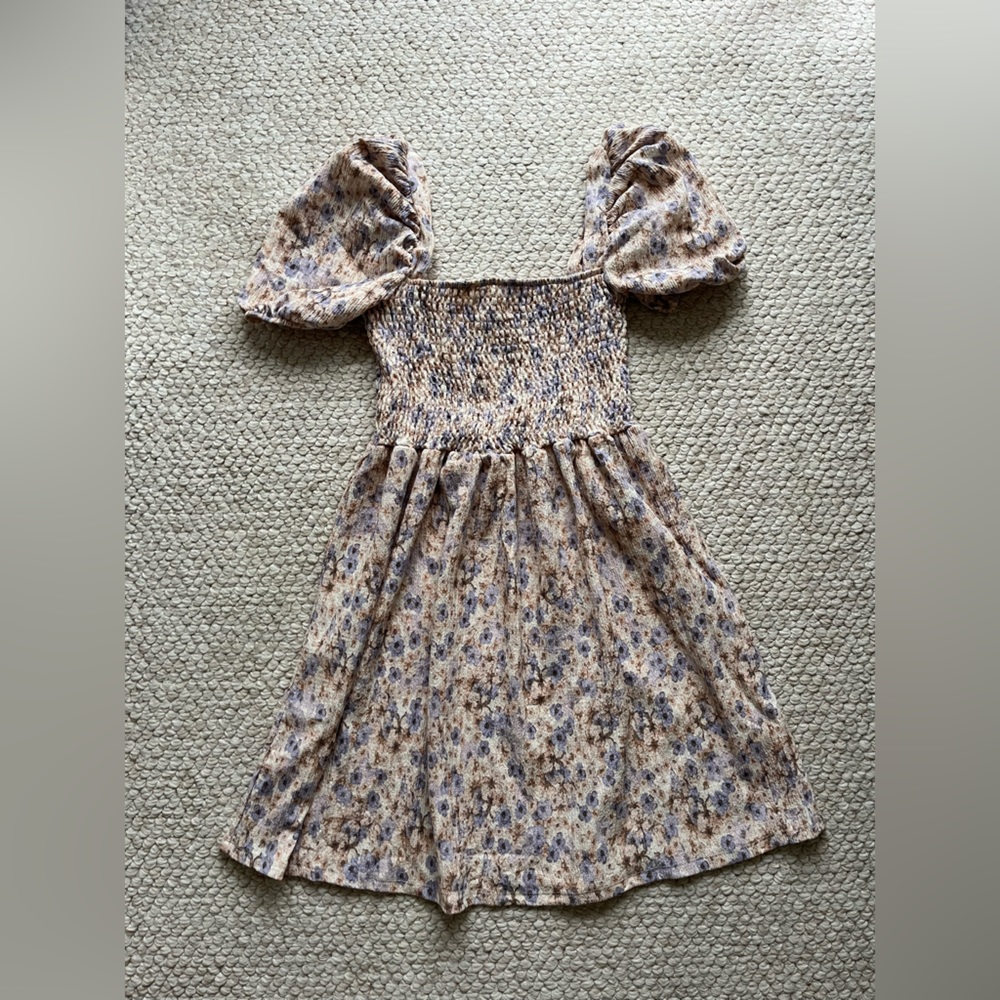 H&M Multicolor Floral Print Midi Dress Small